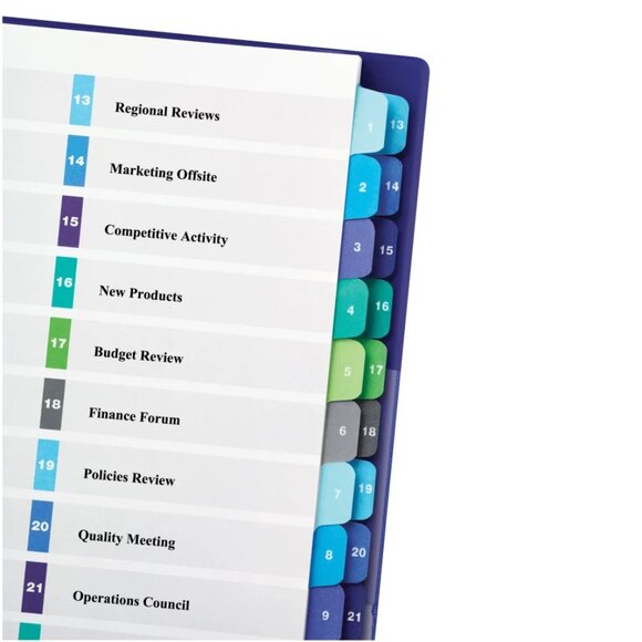 AVERY 11321 Ready Index 24 Tab Double Column Binder Dividers - 2 SETS | NWT - Picture 6 of 9